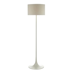 Mid-Century Floor Lamp Dar Funchai Grey, Cotton Shade