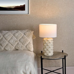 Desk Lamp Dar Georgina Table White, Shade