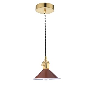 Dar Hadano Single, Natural Brass, Umber Shade