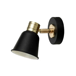 Black Dar Fry Single Wall Spotlight, Gold