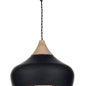 Indoor Ceiling Lantern Dar Gaucho Single Black Pendant Light